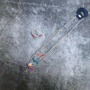 NWT Long Boho Layered Necklace and Earrings